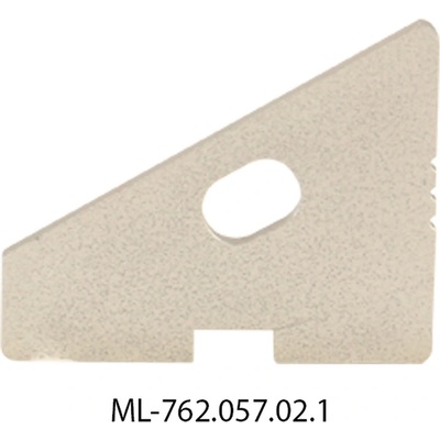 ML-762.057.02.1 Koncovka pro RQ s otvorem, stříbrná barva, 1 ks
