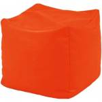 Pufrelax Пуф 130л. , Табуретка Куб XL, Panama Neon Orange, Водоустойчив, Перящ се калъф, Пълнеж от полистиролни перли