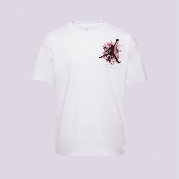 Nike Тениска Jdg Floral Jumpman Ss Tee Girl детски Дрехи Тениски 45D450-001 Бял 122-128 cm (45D450-001)