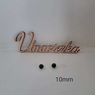 Čierno zelene Oči s Pojistkou 10mm