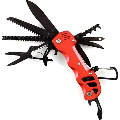 HARAHU Multifunkčný outdoorový nôž CO 37289 FTS 01 Červená 6 cm