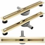 Rea Комплект душ канал с капак 80 см Rea Neo Slim Mirror Pro златен (5902557357253)