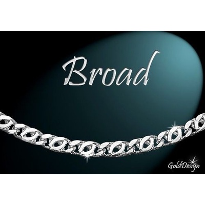 Gold Design Broad řetízek rhodium (GD1022)