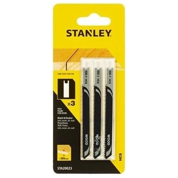 Stanley STA20023-XJ Pilové listy do dřeva HCS uchycení U tl. < 30 mm rozteč 2 mm 3 ks