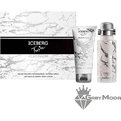 Iceberg Twice Platinum - EDT тоалетна вода 125 ml + лосион за тяло 100 ml - подаръчен комплект за жени (1900738)