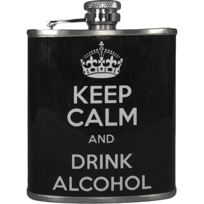 Ploskačka nerezová Keep Calm and Drink Alcohol 180 ml