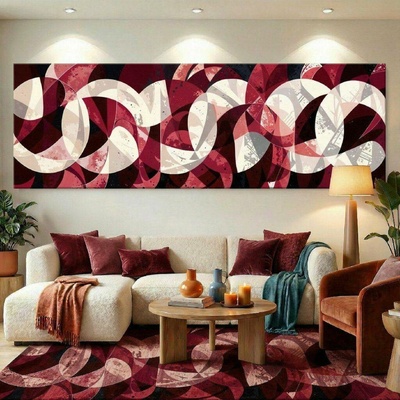Obraz na plátně - Burgundský řetěz FeelHappy.cz Vyberte rozměr obrazu (šířka x výška): 120 x 40 cm