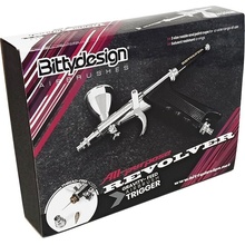 Bittydesign Revolver víceúčelová airbrush pistole s 0,3/0,5/0,8mm tryskou