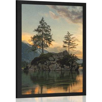 Plakát horská krajina u jezera - 60x90 no frame