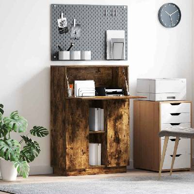 Бюро с рафт Димян дъб 71.5 x 31.5 x 106.5 см Инженерно дърво (869486)