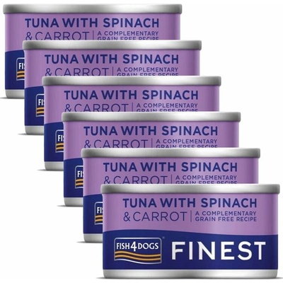 Fish4Dogs Finest Tuna with Spinach 6 x 85 g