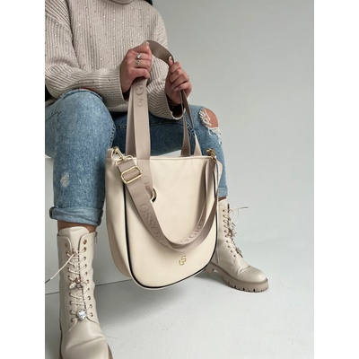 Grosso Béžová dámska kabelka na rameno