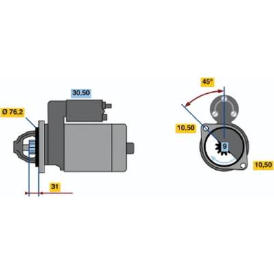 BOSCH STARTER 0 001 115 035