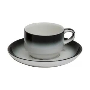 Gural Porselen - Marmaris White/Black Чашка с чинийка 230ml. (NBNEO02CT63SYH) (0180563)