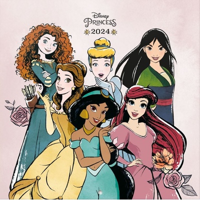 CurePink Oficiální nástěnný Disney s plakátem Princezny 30 x 30 60 cm [CP24010] 2024