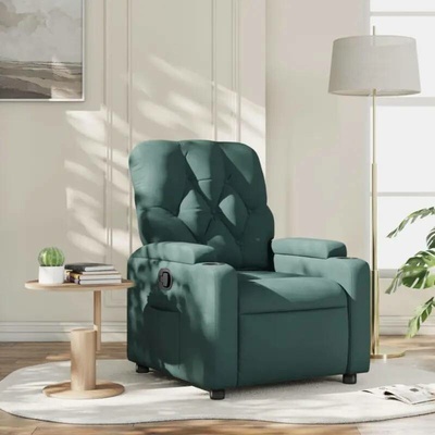 vidaXL 372485 Polohovací tmavě zelené textil