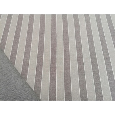 Dekoračná látka Trebol pruhy - hnedé 2 cm 55 šírka 140 cm