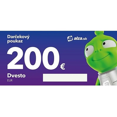 Darčekový poukaz Alza.sk na nákup tovaru v hodnote 200 €