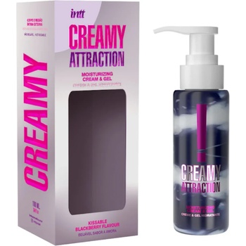 Крем и гел с вкус на къпина, масаж и орален секс - Creamy Attraction 100ml (INTT000058)