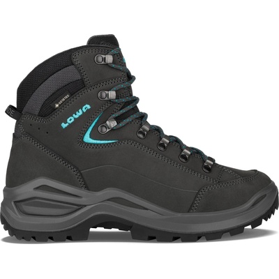 Lowa Дамски туристически обувки Lowa Women's Renegade Evo GTX Mid Wide Walking boots - Asphalt / Turquoise - размер 41 (119-0901-0135)