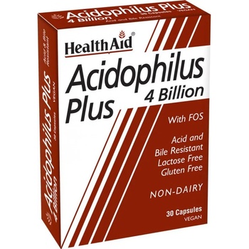 HEALTHAID ХЕЛТ ЕЙД АЦИДОФИЛУС ПЛЮС 4 БИЛИОНА ВЕГЕТАРИАНСКИ 30 КАПСУЛИ / Health Aid ACIDOPHILUS PLUS 4 Billion, 30 caps