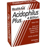 HEALTHAID Хранителна добавка Пробиотици, Health Aid Acidophilus Plus 4 Billion with Probiotics and Prebiotics 30 caps