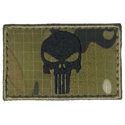 Vyšívaná nášivka Punisher, multicam, ARMED PATCHES – Zbozi.Blesk.cz