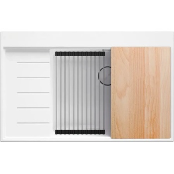 Твоят Стил Бяла гранитна кухненска мивка Сидни 780-60 Ergo Multilevel 780х500