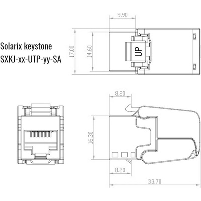 Solarix UTP Cat 5e samořezný - černý