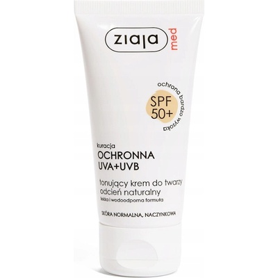 Ziaja Med Protective Tinted tónovací opalovací krém na pleť Natural SPF50+ 50 ml