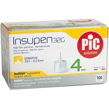 Image 1 of Стерилизирани инсулинови игли , PIC Solution Insupen Disposable Needles 32G x4mm 100pcs