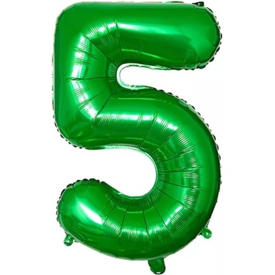 Godan Fóliový balónek B&C číslo 5 lahvově zelený 85 cm