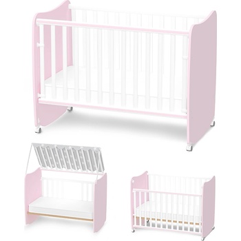 Lorelli Бебешко легло Lorelli Premium - Stars, 60 x 120 сm, White & Orhid Pink (10150610038A)