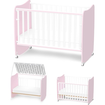Lorelli Бебешко легло Lorelli Premium - Stars, 60 x 120 сm, White & Orhid Pink (10150610038A)