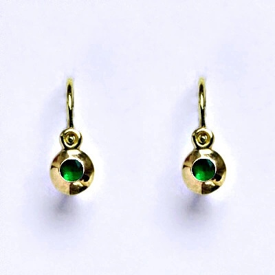 Čištín zlaté dětské zirkon emerald NK 1330