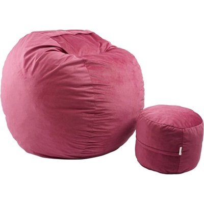 Pufrelax Комплект, Барбарон с табуретка за крака 700л. , King Size, Fandango, Перящ се калъф, Пълнеж с микс от мемори пяна и дунапрен, Гама Premium