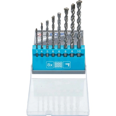 Vrtáky do zdiva BGS 50806 pr. 3 až 10 mm. Sada 8 ks