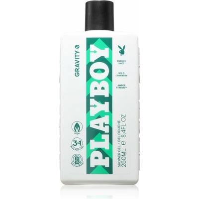 Playboy Gravity 0 sprchový gél 3v1 pre mužov 250 ml