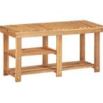 vidaXL Стелаж за обувки, 90x32x46 см, акациево дърво масив (45932)