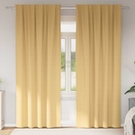 Pure Line Home Плътни завеси в цвят охра с комбиниран перделък, 2 бр. , 140 x 225 см