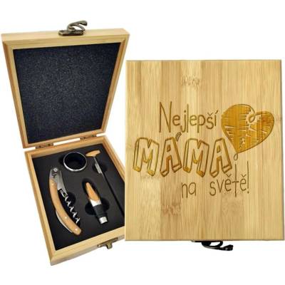 Sablio Dárková sada na víno Nejlepší máma na světě: 147×168×49 mm