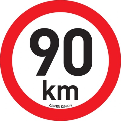 Samolepka 90km/h