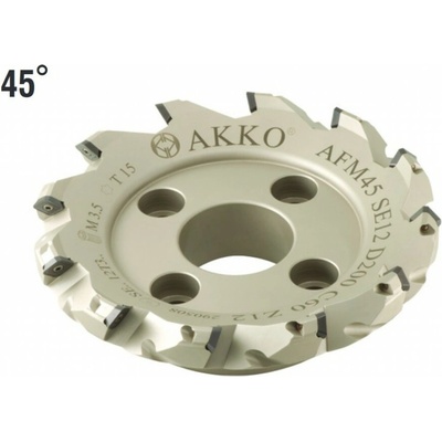 Nástrčná rovinná fréza 100mm 45° pro SEMT 12T3 , AKKO AFM45-SE12-D100-A32-Z07-H