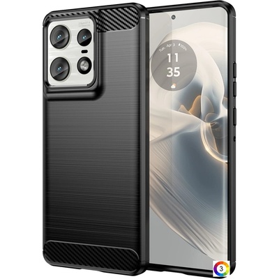 Motorola Edge 50 Pro 5G Удароустойчив Carbon Fiber Калъф и Протектор