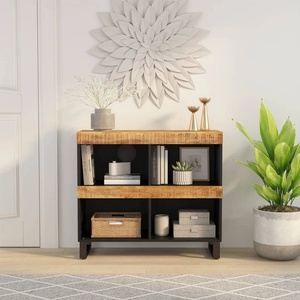 vidaXL Страничен шкаф 85x33x75 см манго масивно дърво (352897)