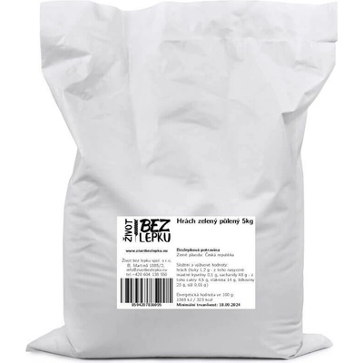 Život bez lepku Hrach zelený polený 5 kg