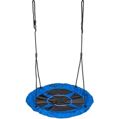 EcoToys houpací kruh Čapí hnízdo 110 cm šedá modrá