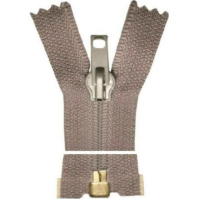 Kovový zip dělitelný spirálový - 80cm - šedý - WICO - BALENÍ 10 ks