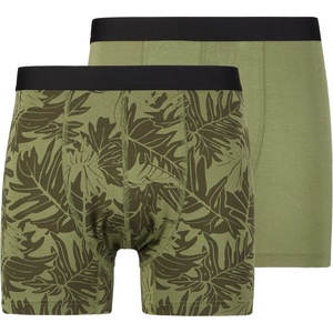 Stoic Мъжко синтетично термобельо Stoic TrosaSt. Boxer long 2-Pack Synthetic base layer - Moss Green AOP / Dark Olive - размер 3XL (014-2563-0216)