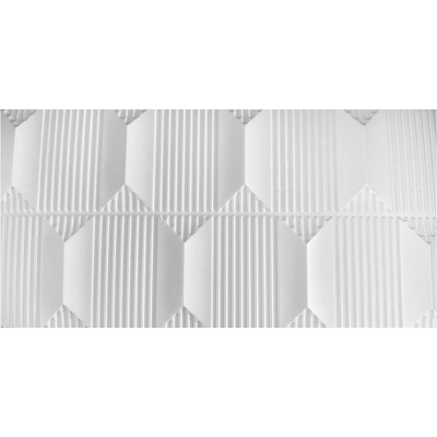 Impol Trade 3D XPS 100 x 50 cm geometrický vzor biely 1ks